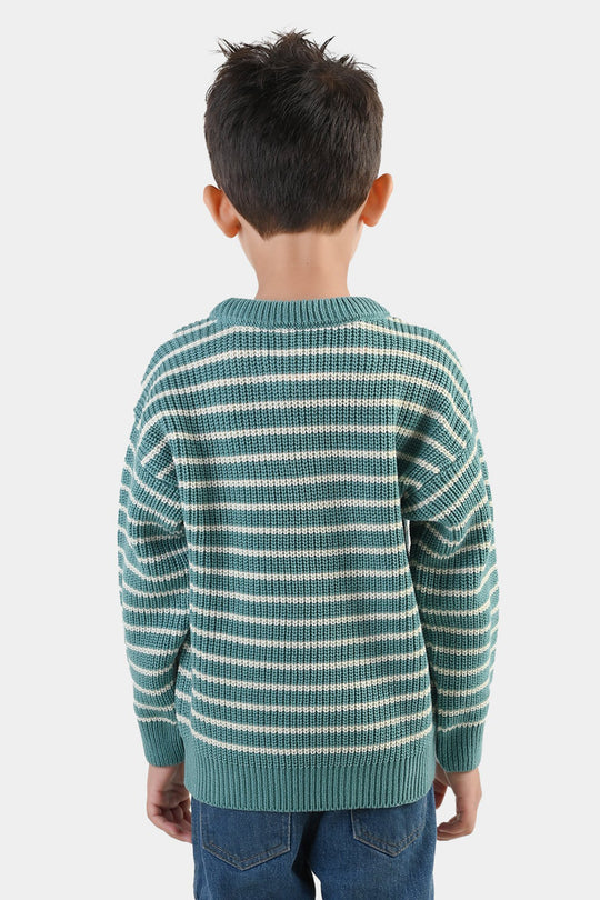Boys Acrylic Sweater Something New - Green
