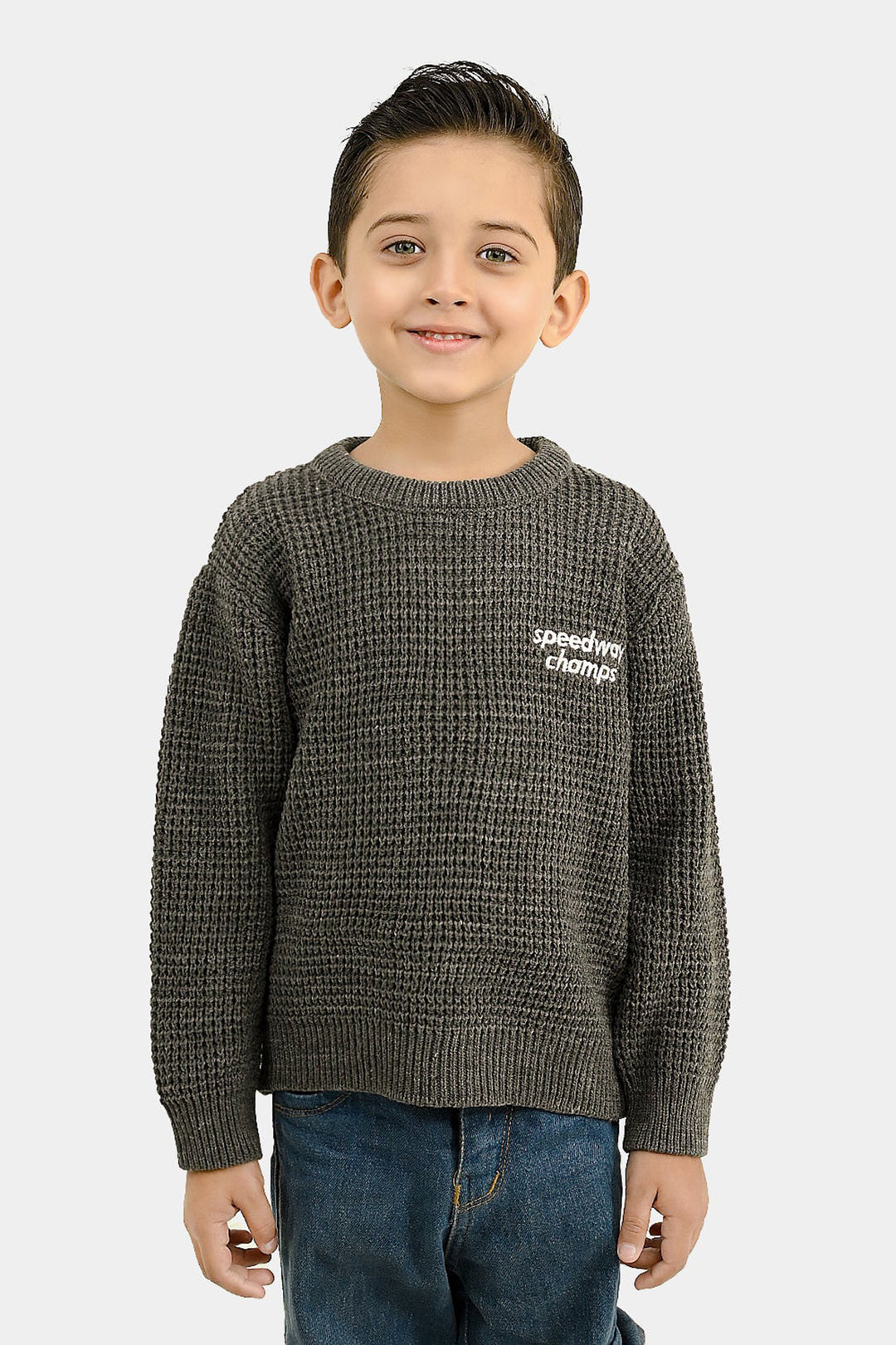 Boys Acrylic Sweater - Grey
