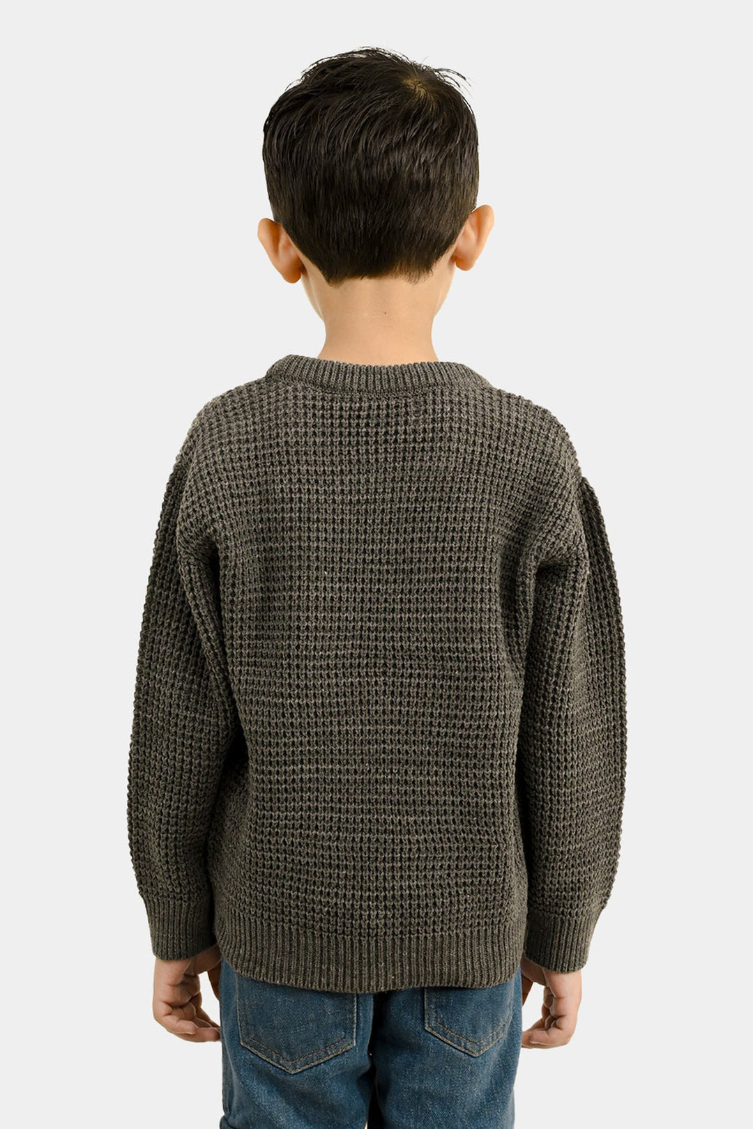 Boys Acrylic Sweater - Grey