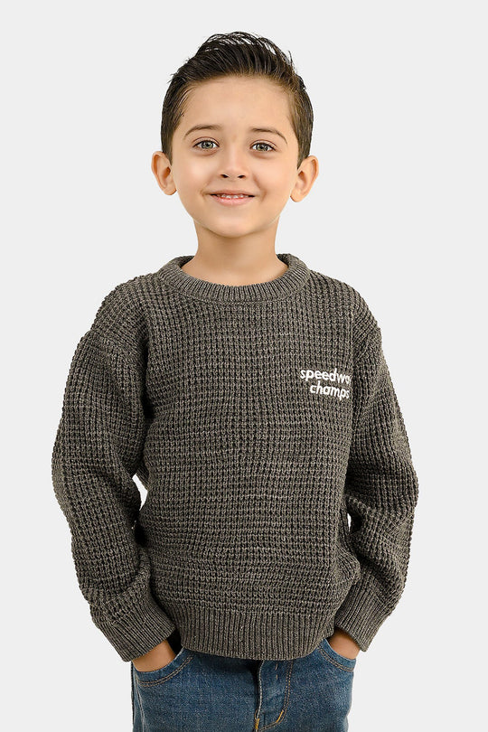 Boys Acrylic Sweater - Grey