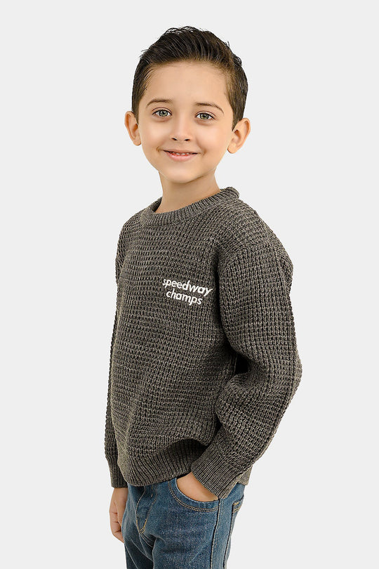 Boys Acrylic Sweater - Grey