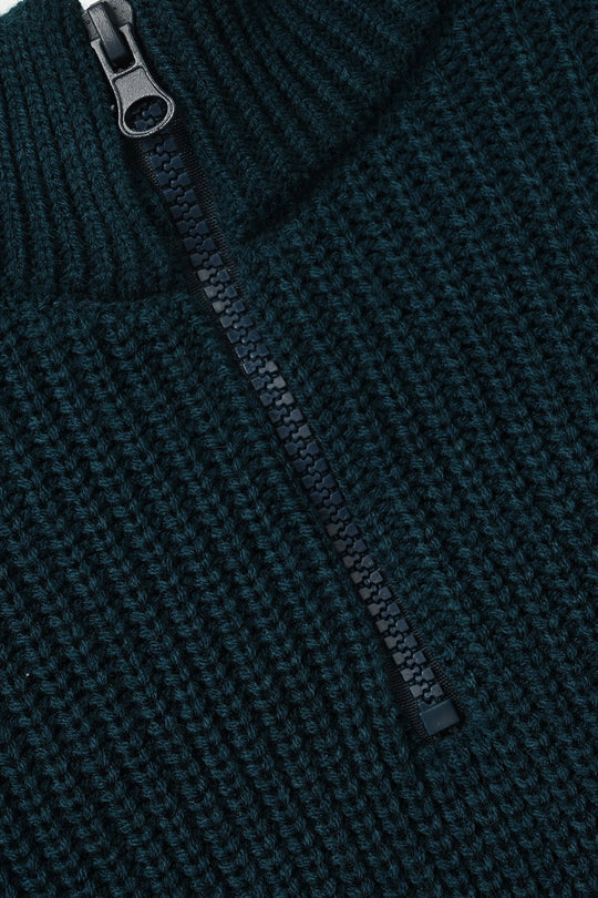 Boys Acrylic Sweater Hustle - Teal Blue