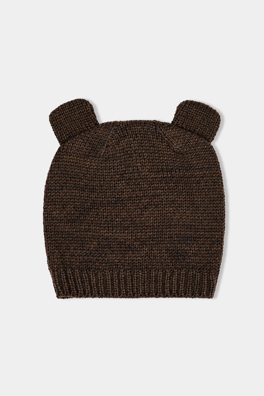 Infant Boys Acrylic Romper With Cap Bear-BROWN