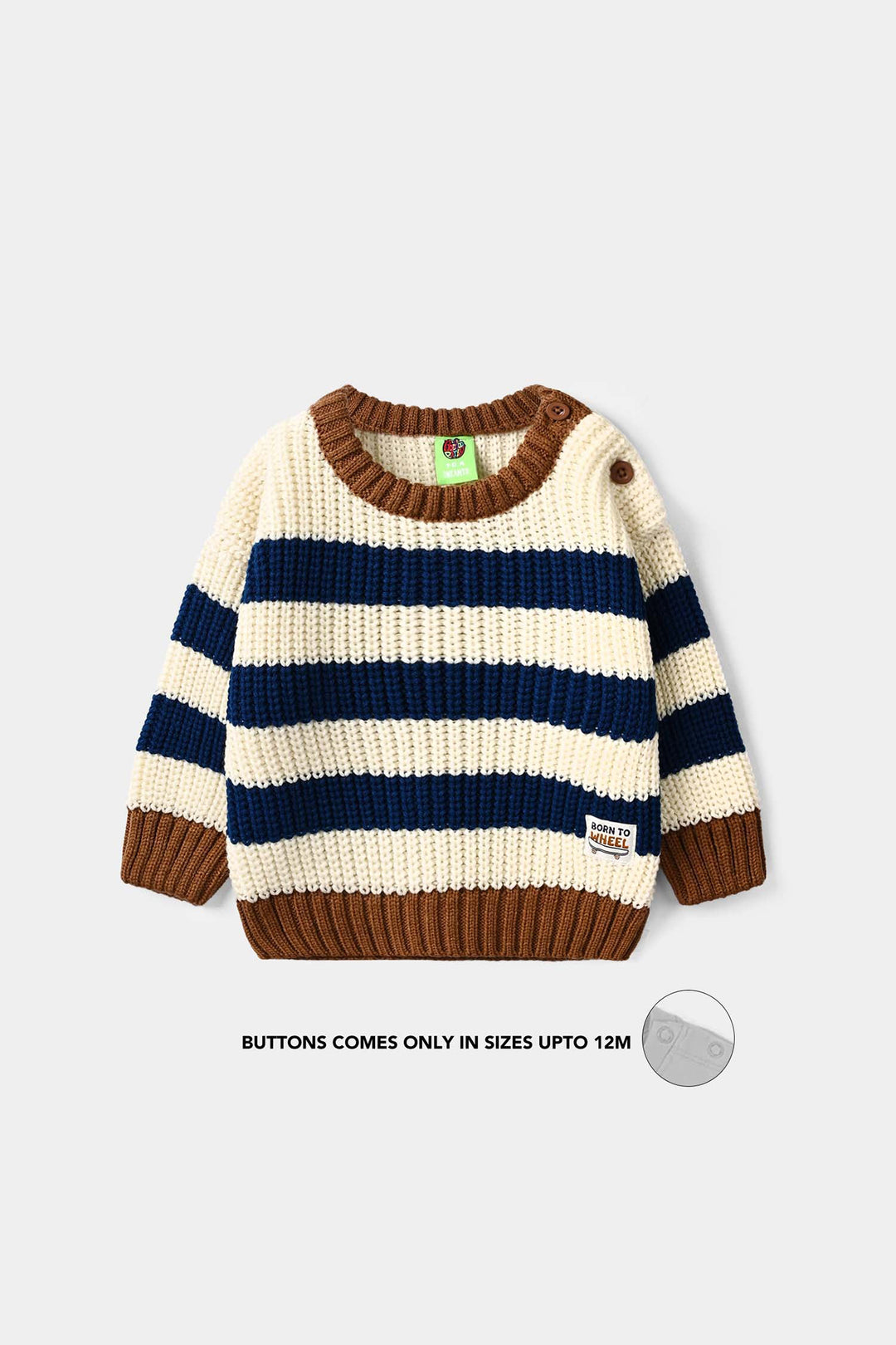 Infant Boys Acrylic Sweater Wheel - Multi