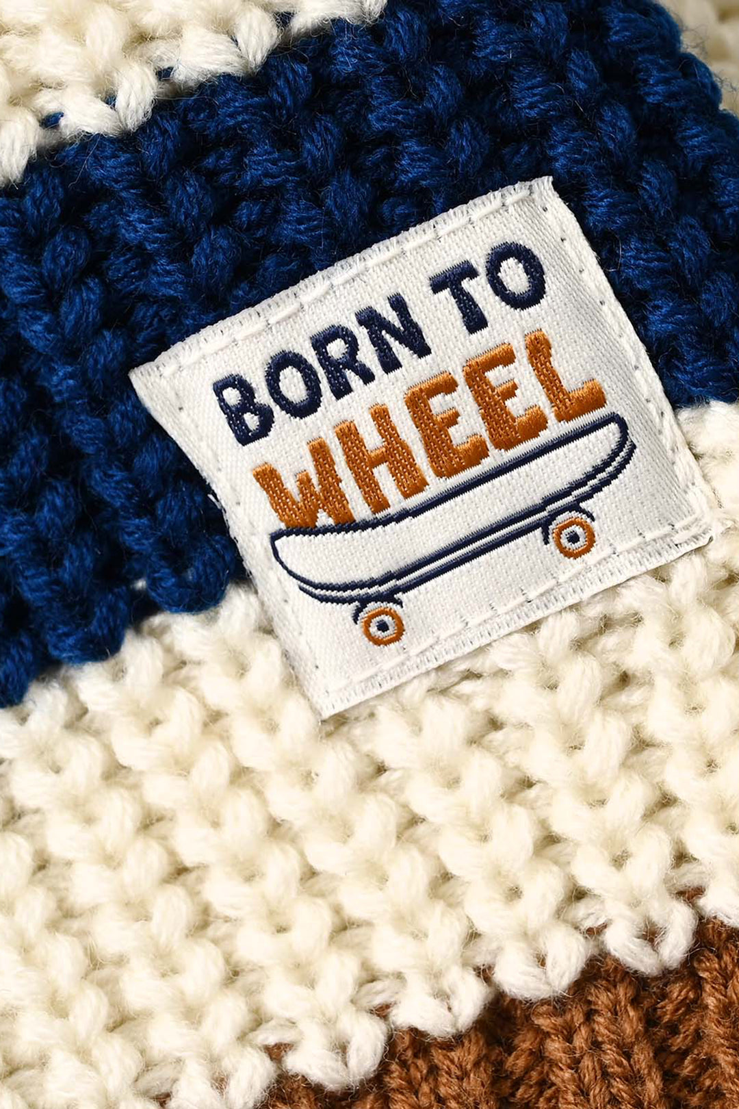 Infant Boys Acrylic Sweater Wheel - Multi
