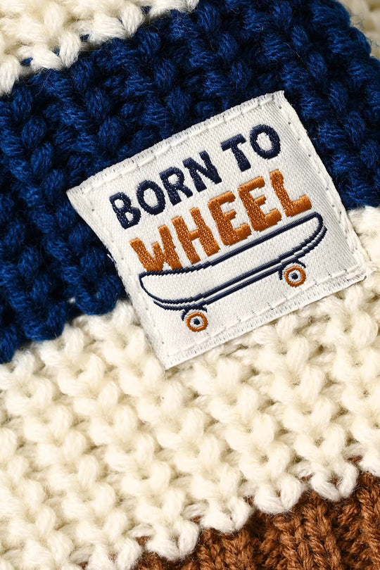 Infant Boys Acrylic Sweater Wheel - Multi