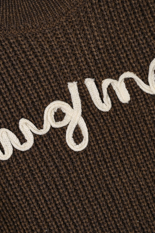 Infant Boys Acrylic Sweater Hug Me- Brown