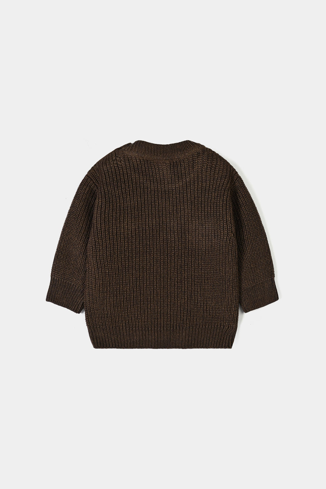 Infant Boys Acrylic Sweater Hug Me- Brown