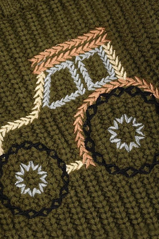 Infant Boys Sweater-Tractor - Olive.Green