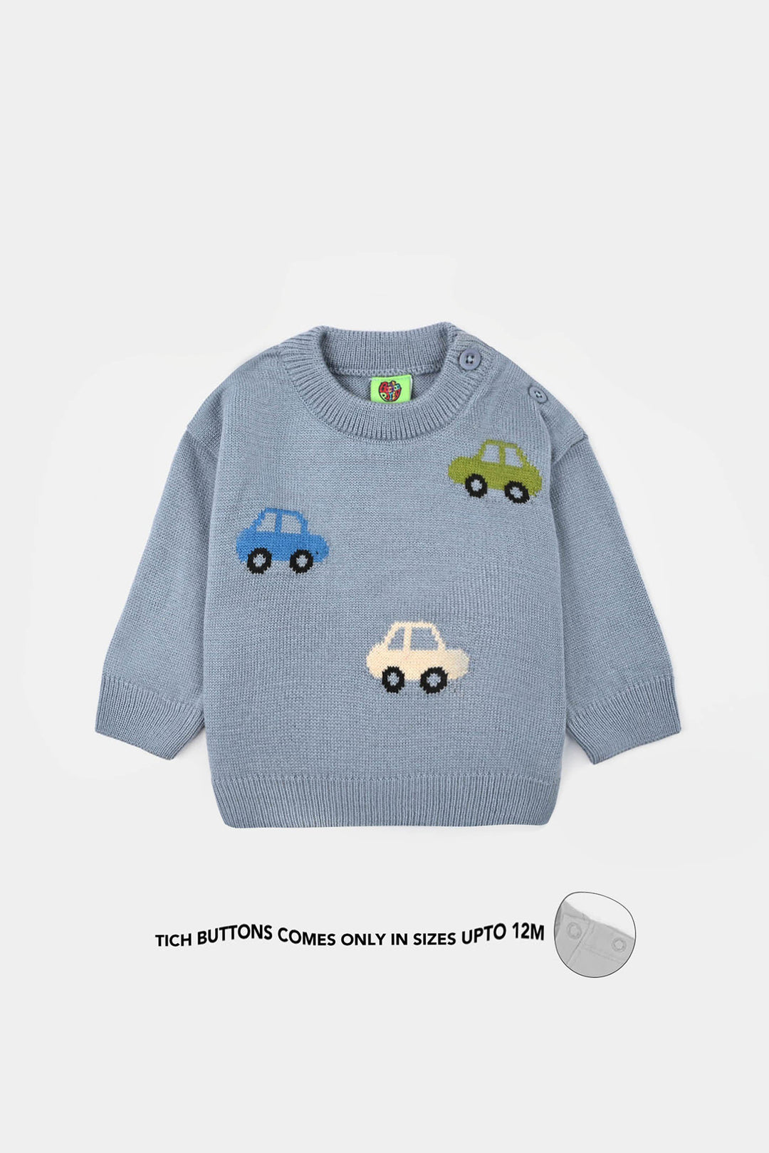 Infant Boys Acrylic Sweater-Traffic - LT.Blue