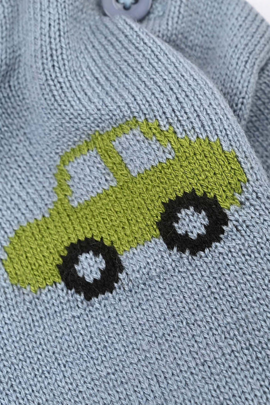 Infant Boys Acrylic Sweater-Traffic - LT.Blue