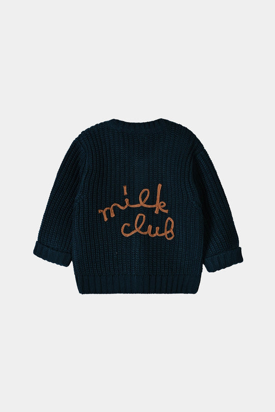 Infant Boys Acrylic Sweater Milk Club - Teal Blue