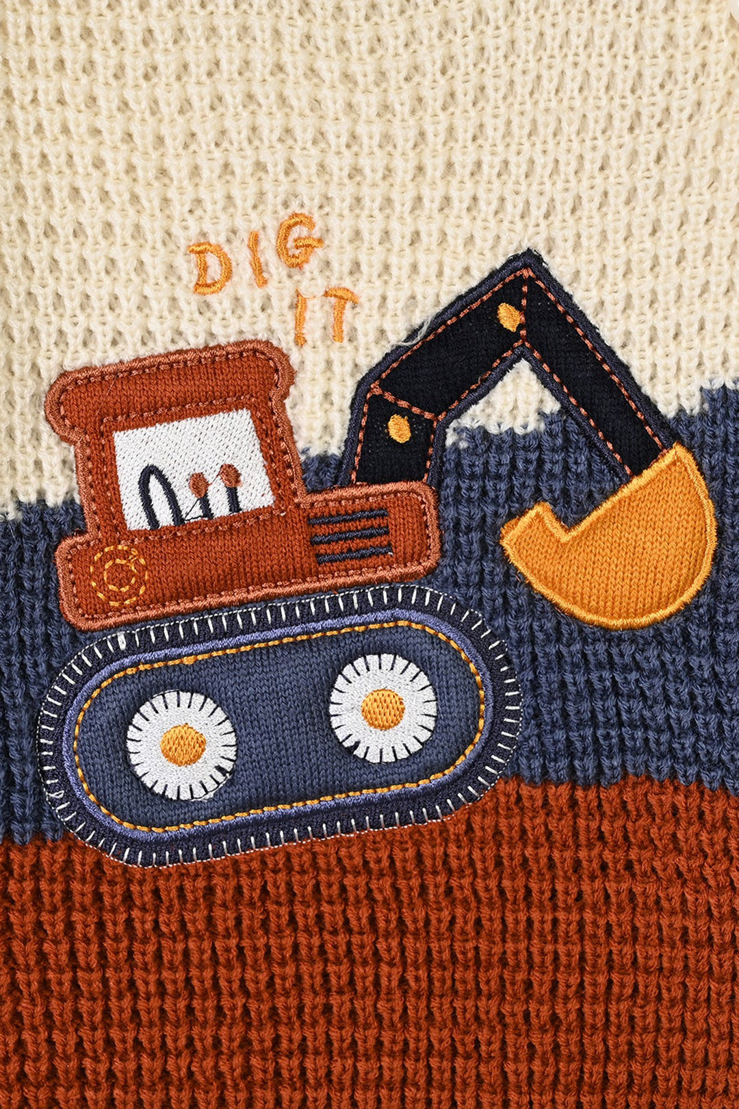 Infant Boys Acrylic Sweater-Dig It-Multi