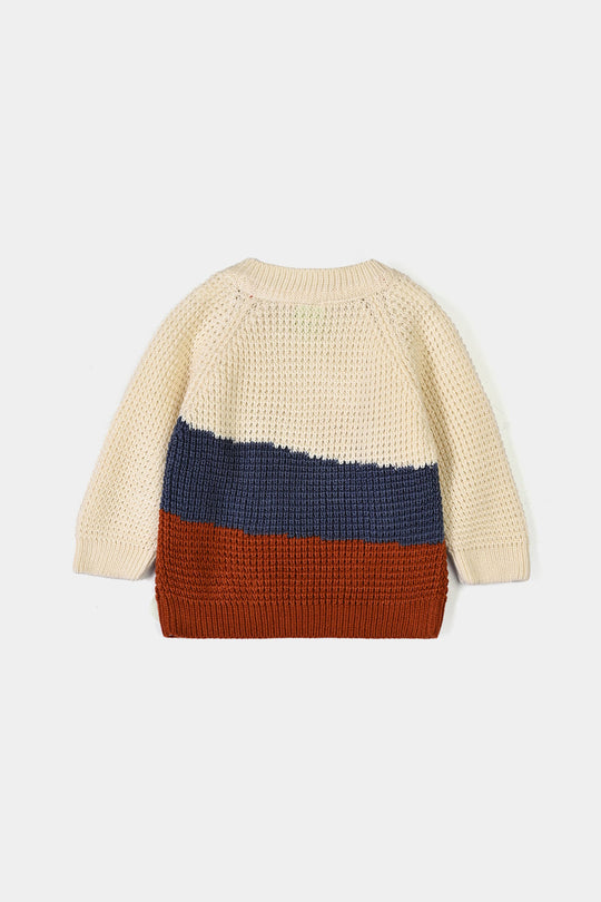 Infant Boys Acrylic Sweater-Dig It-Multi