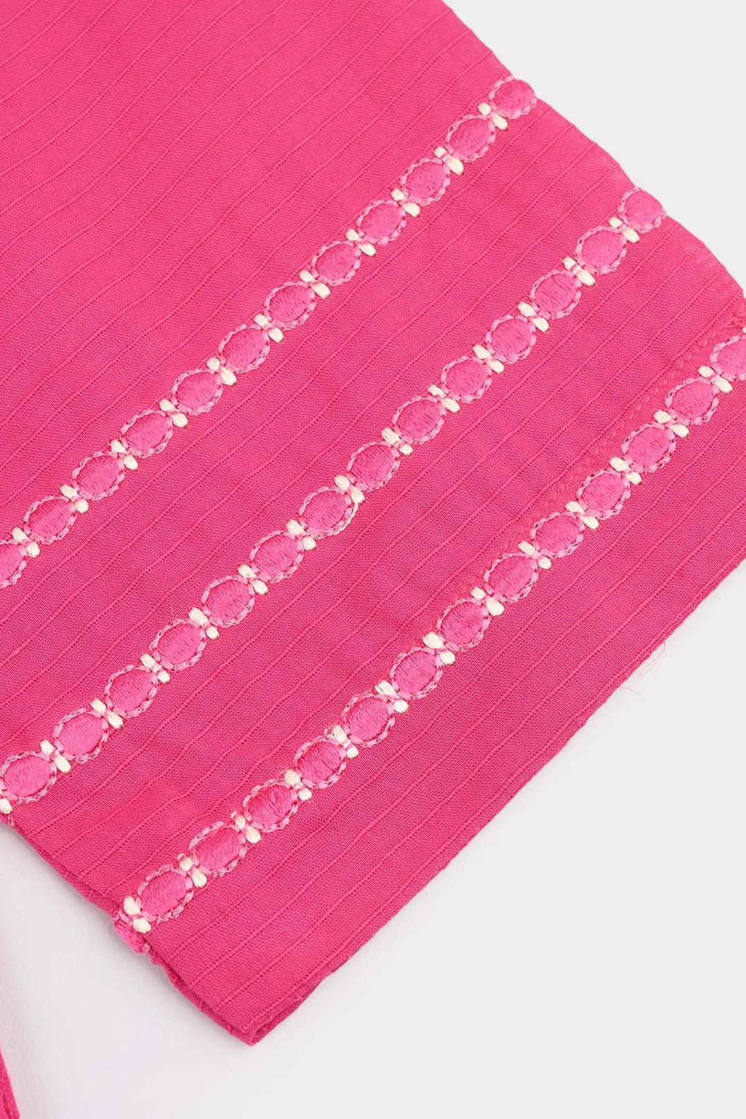 Girls Cotton Emb Kurti Atash- Bright Pink
