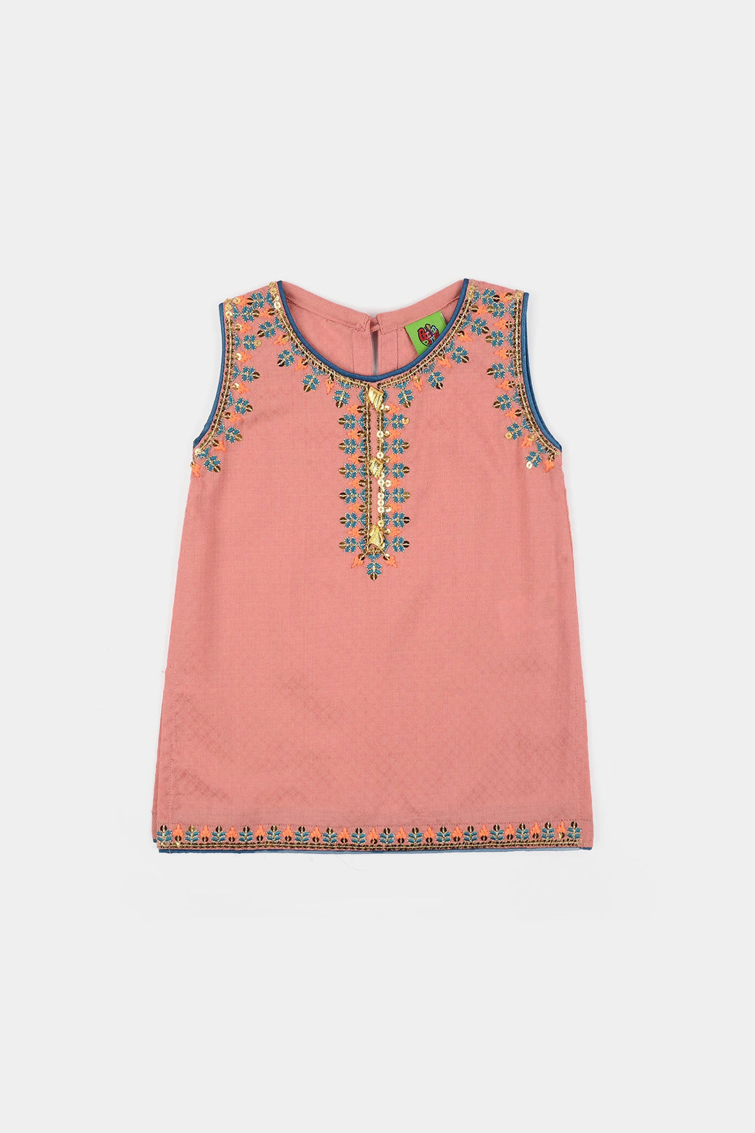 Infant Girls Cotton Jacquard 2Pcs - Pink