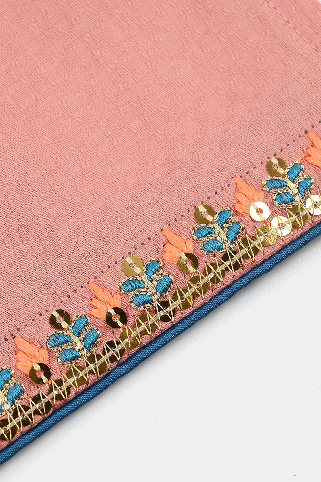 Infant Girls Cotton Jacquard 2Pcs - Pink