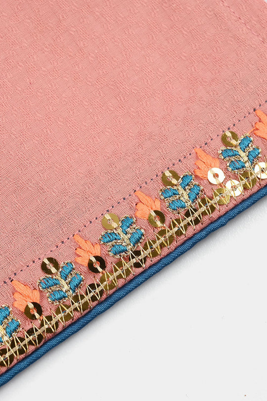 Infant Girls Cotton Jacquard 2Pcs - Pink