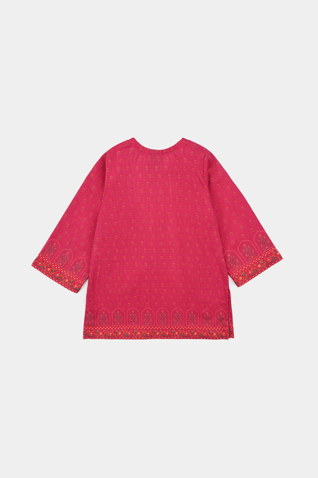 Infant Girls Cotton Slub Printed 2Pcs Lily-Shock.Pink