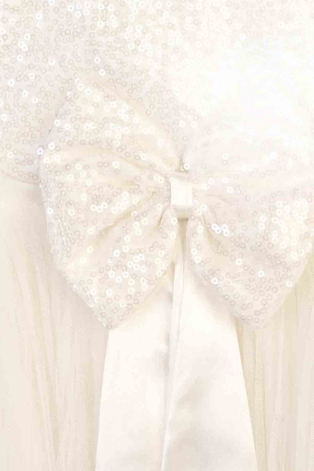 Infant Girls Sequence Fancy Frock Angel-WHITE