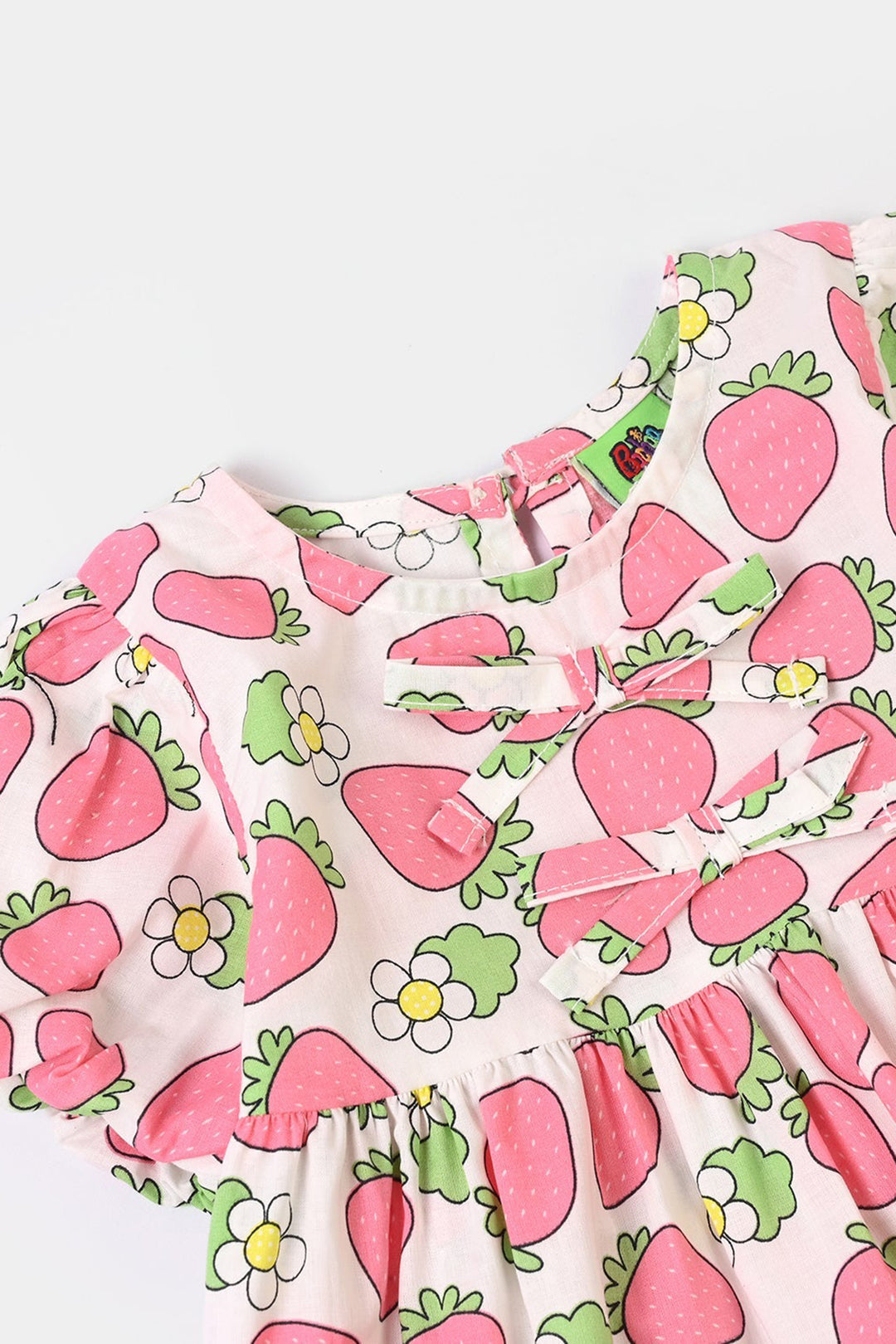 Infant Girls Poly Cotton Casual Top Strawberry-Multi