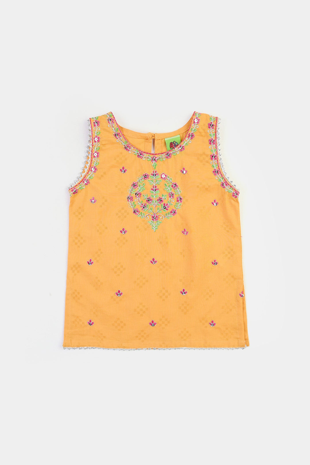 Infant Girls Jacquard 2Pcs Khush-Mustard