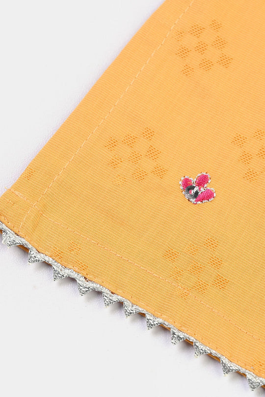 Infant Girls Jacquard 2Pcs Khush-Mustard