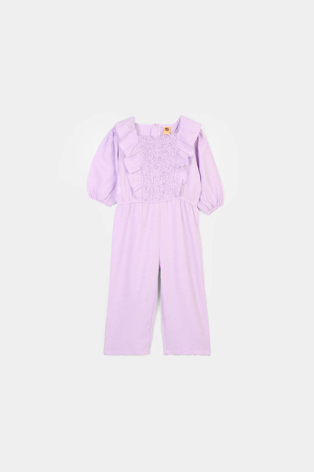 Girls Cotton Jumpsuit Pearls-Lilac