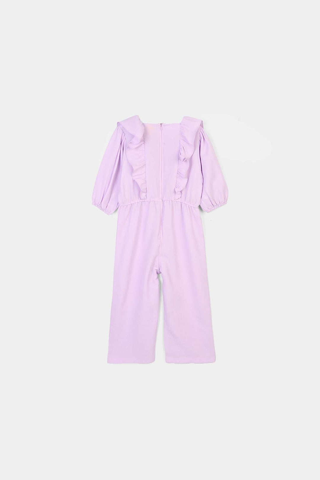 Girls Cotton Jumpsuit Pearls-Lilac