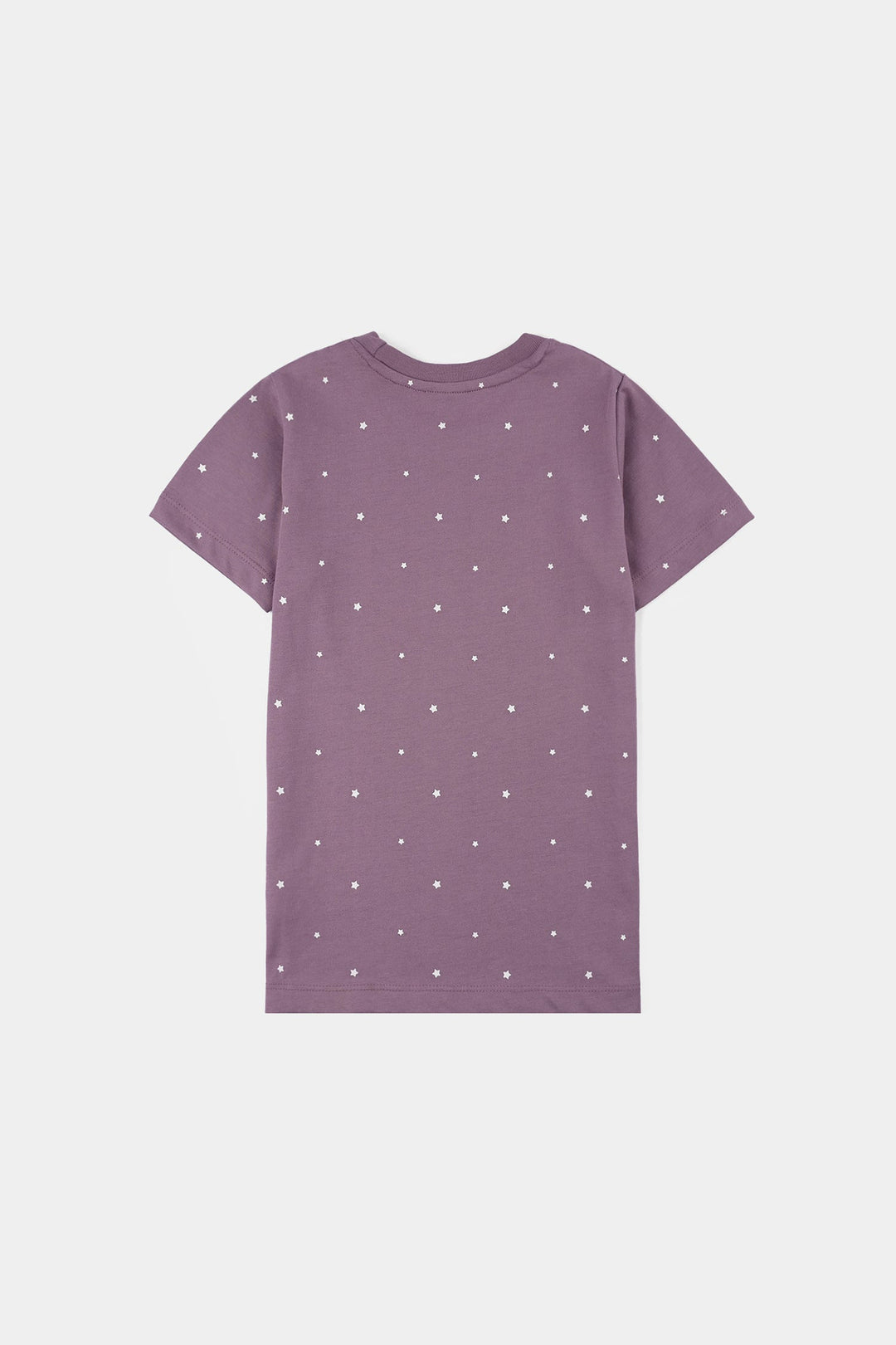 Girls Poly Cotton Jersey 2PC Set – Purple