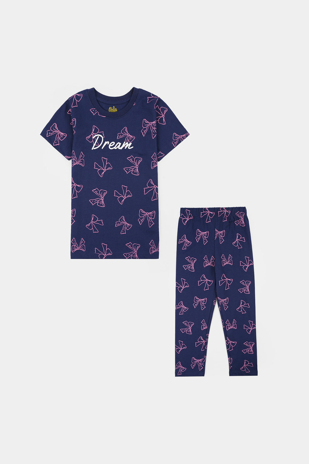 Girls Poly Cotton Jersey Night Suit DREAM-Blue