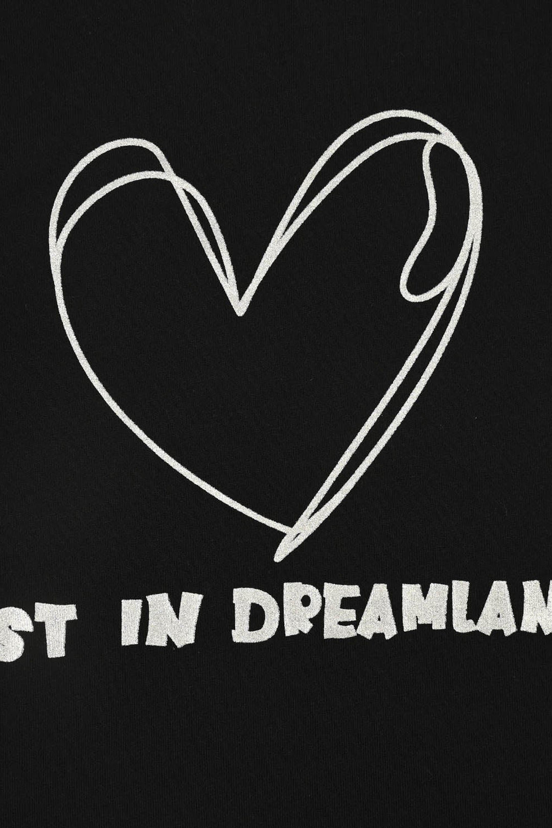 Girls Poly Cotton Jersey Night Suit DREAM land-BLACK
