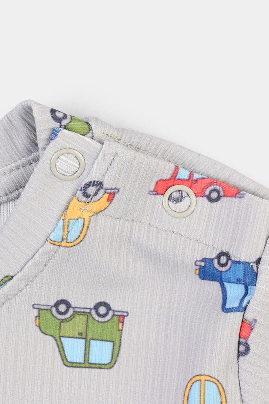 Infant Boys Poly Cotton Night Suit DINKY-GREY