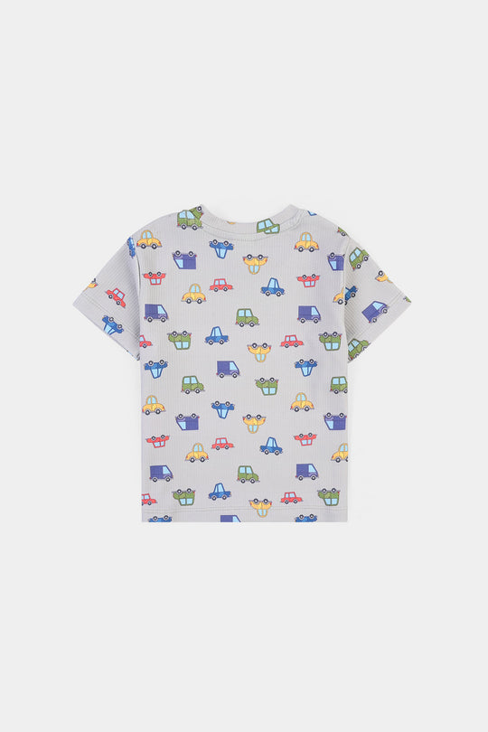 Infant Boys Poly Cotton Night Suit DINKY-GREY