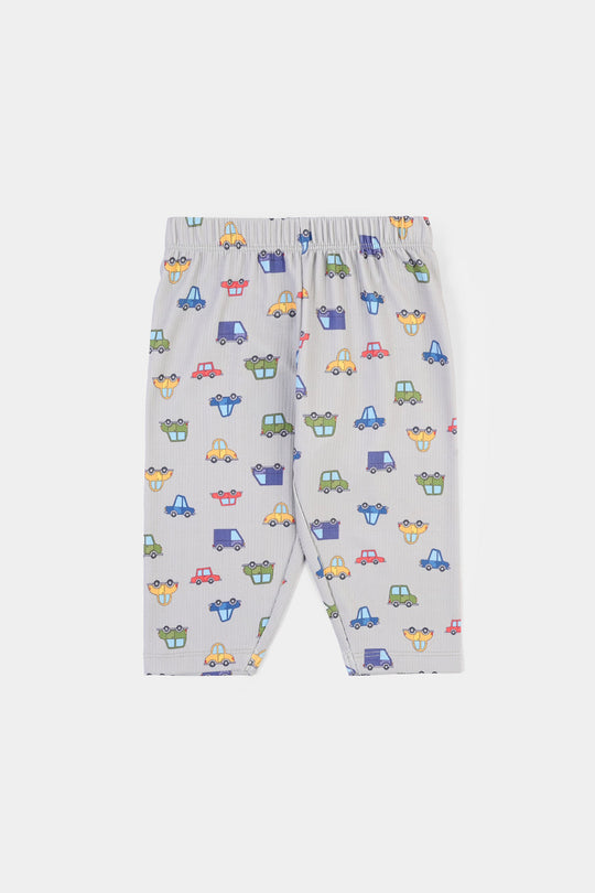 Infant Boys Poly Cotton Night Suit DINKY-GREY