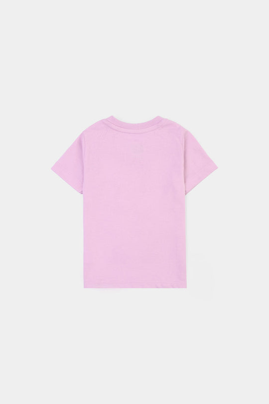 Infant Girls Poly Cotton Jersey Night Suit STITCH-Purple