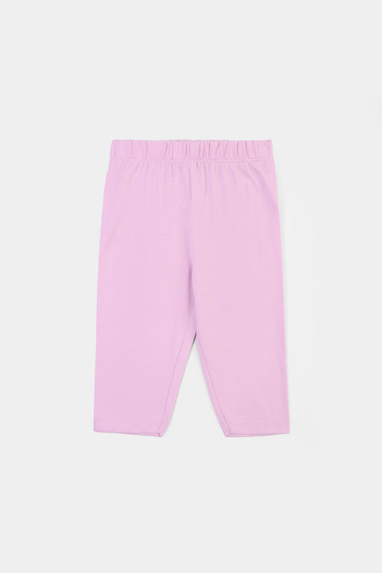 Infant Girls Poly Cotton Jersey Night Suit STITCH-Purple