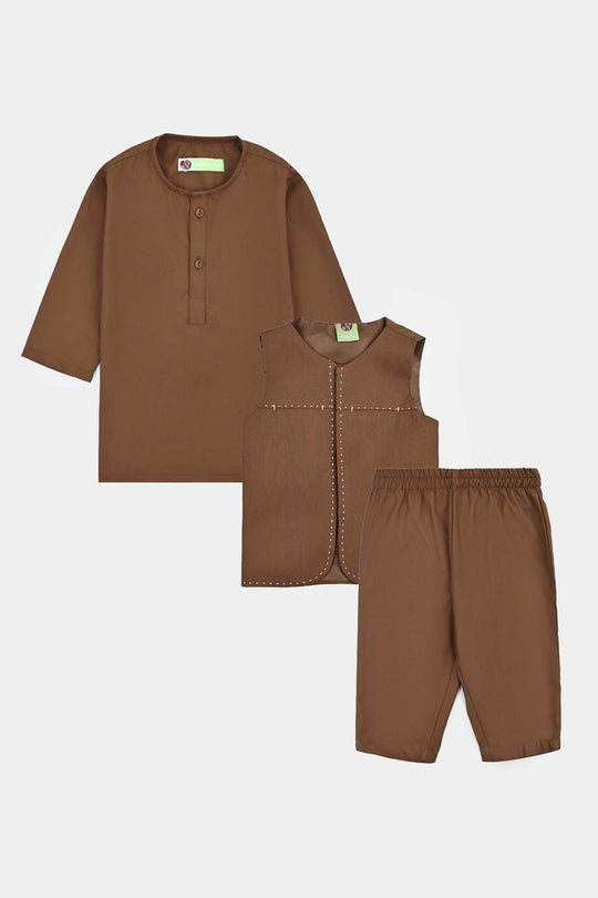 Infant Boys Poly Viscose 3Piece (Coca Brown)