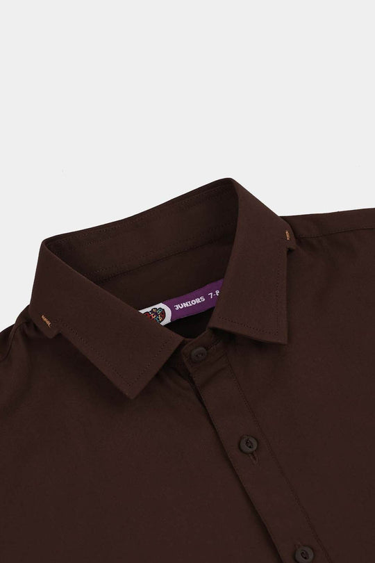 Boys Poly Viscose 2Piece Suit (Blended)-D.Brown