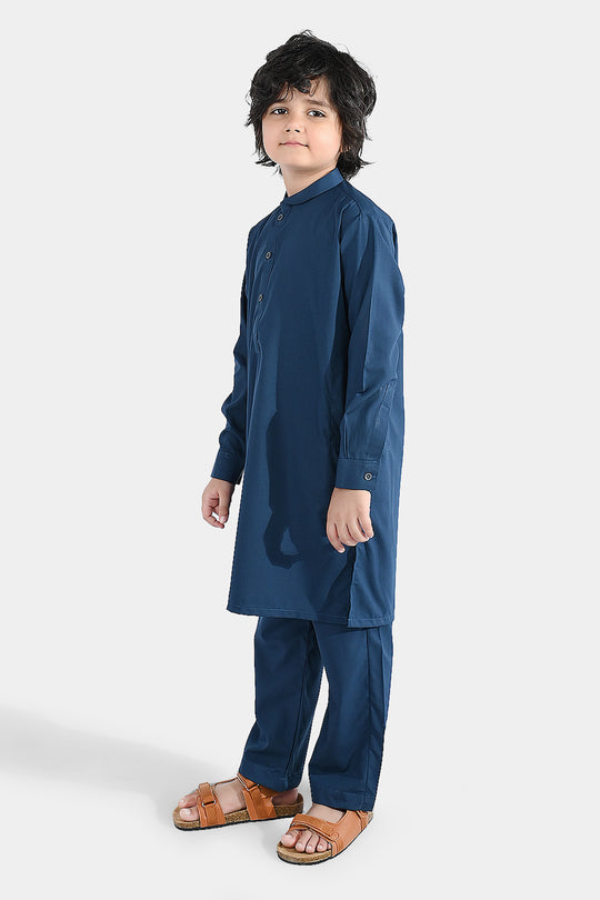 Boys Poly Viscose 2Piece Suit (Overly)-Teal