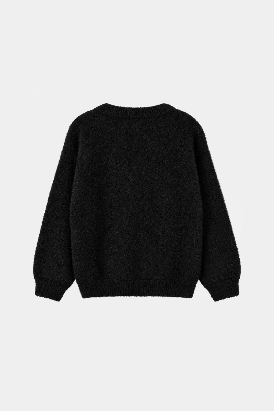 Girls Feather-Acrylic Sweater Shine-BLACK