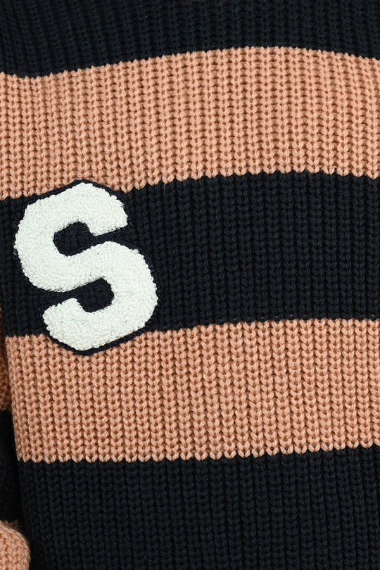 Girls Acrylic Sweater Have Fun- Stripe