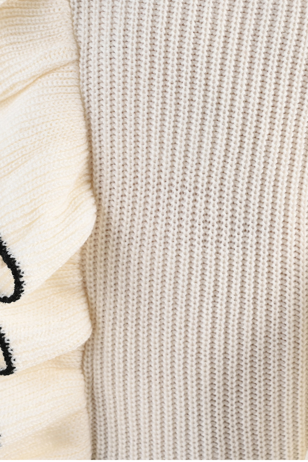 Girls Acrylic Sweater-Twirl-OFF-White