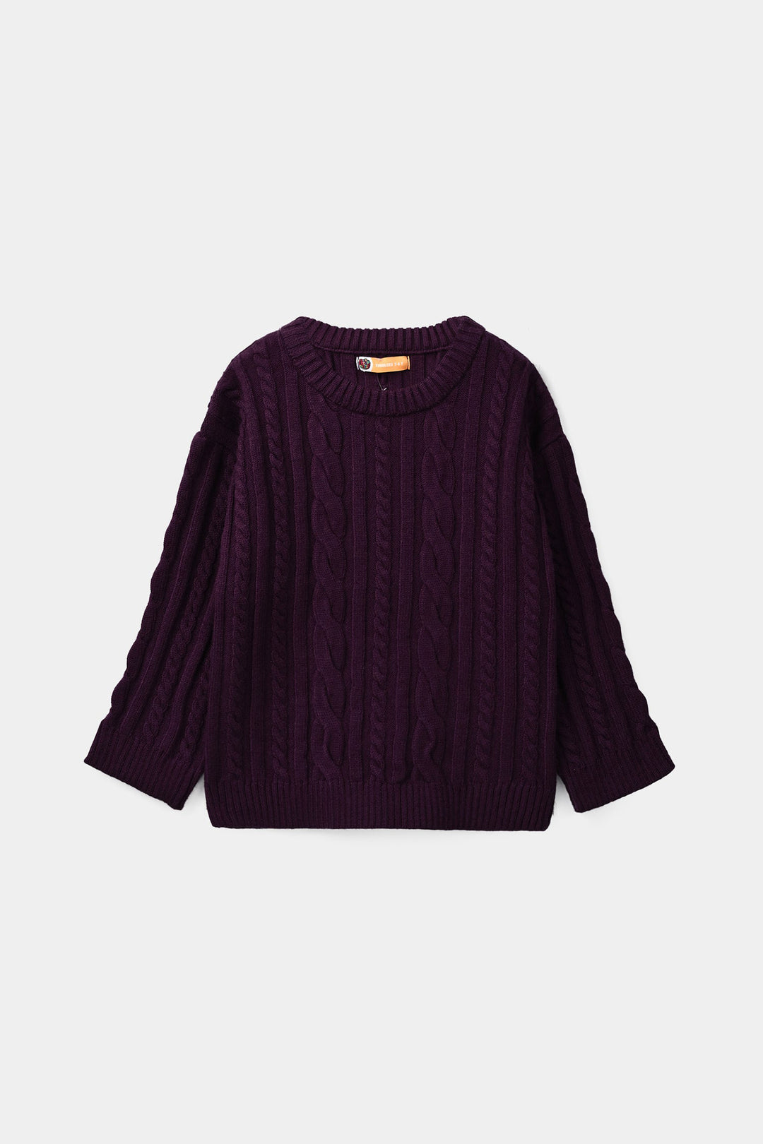 Girls Acrylic Sweater Twister - Purple