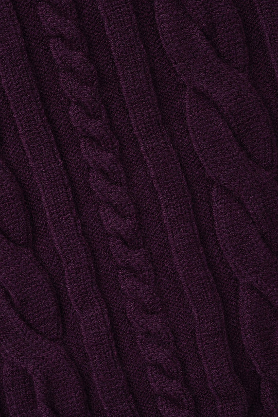 Girls Acrylic Sweater Twister - Purple