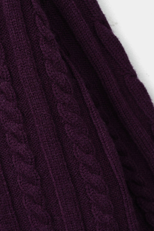 Girls Acrylic Sweater Twister - Purple
