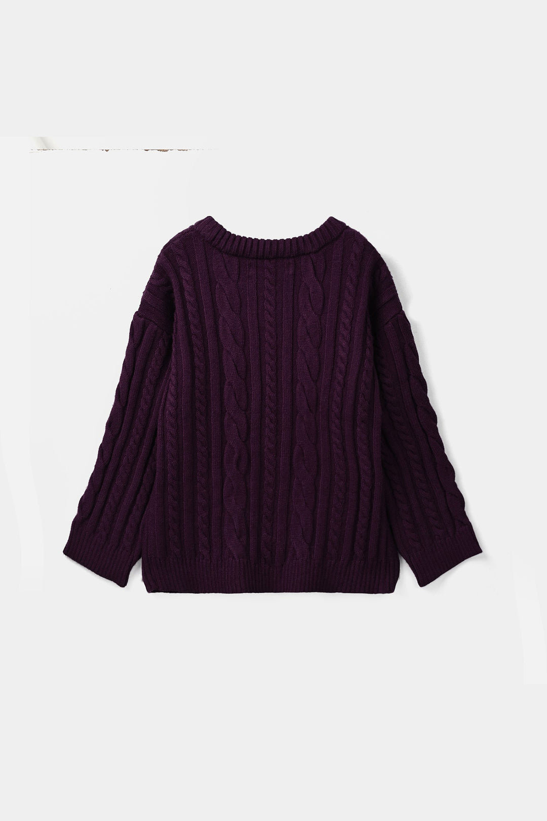 Girls Acrylic Sweater Twister - Purple