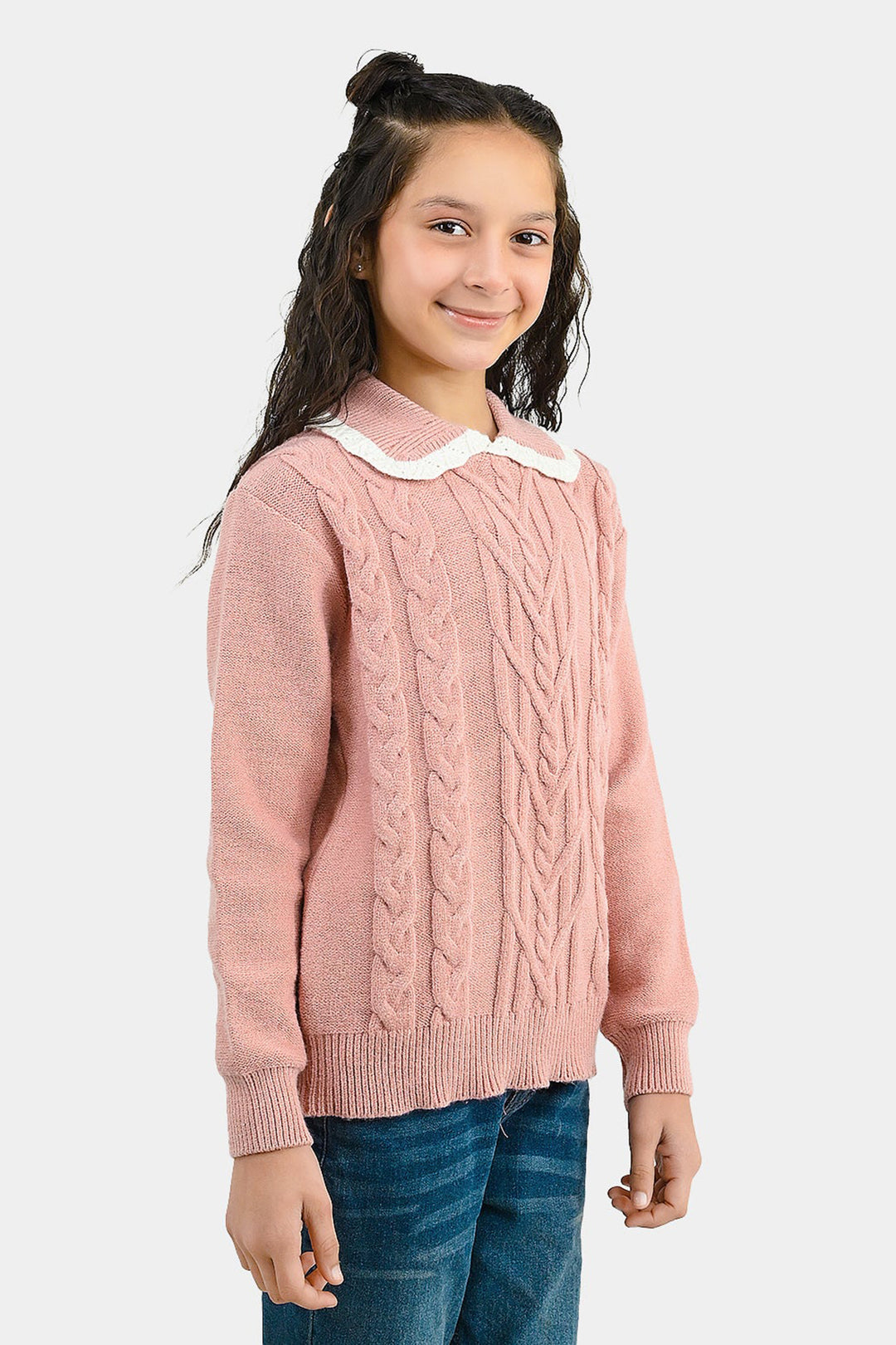 Girls Acrylic Sweater GYPSY - Peach
