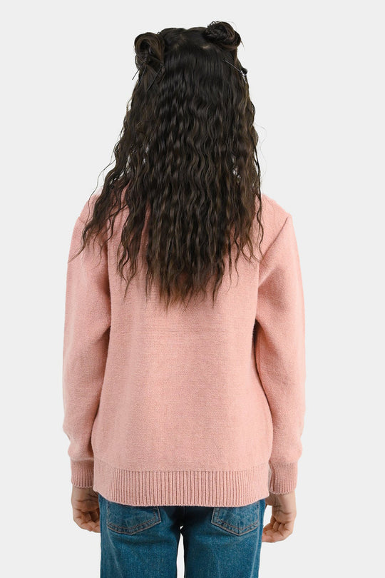 Girls Acrylic Sweater GYPSY - Peach