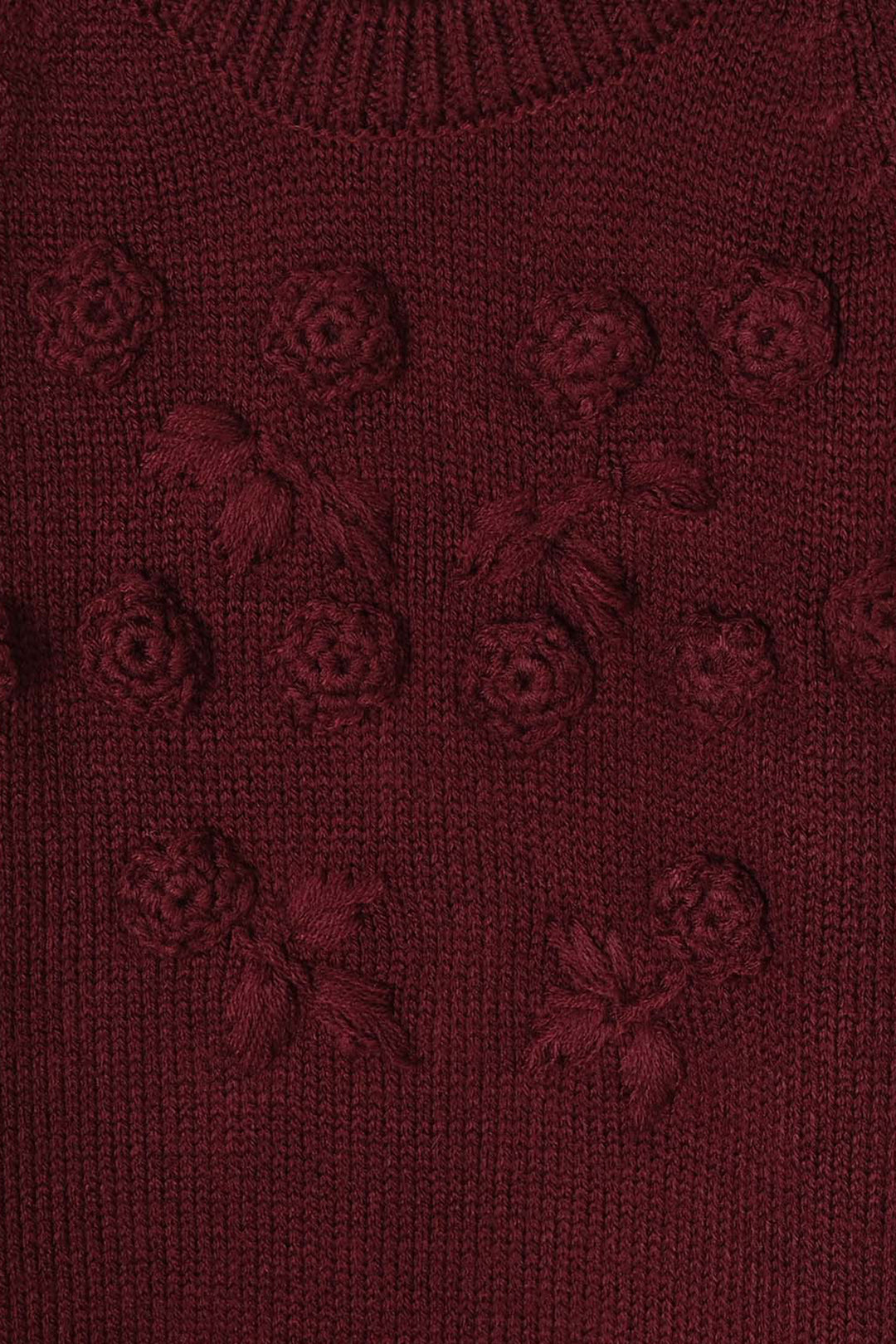Infant Girls Acrylic Romper Carnation-Dark Maroon